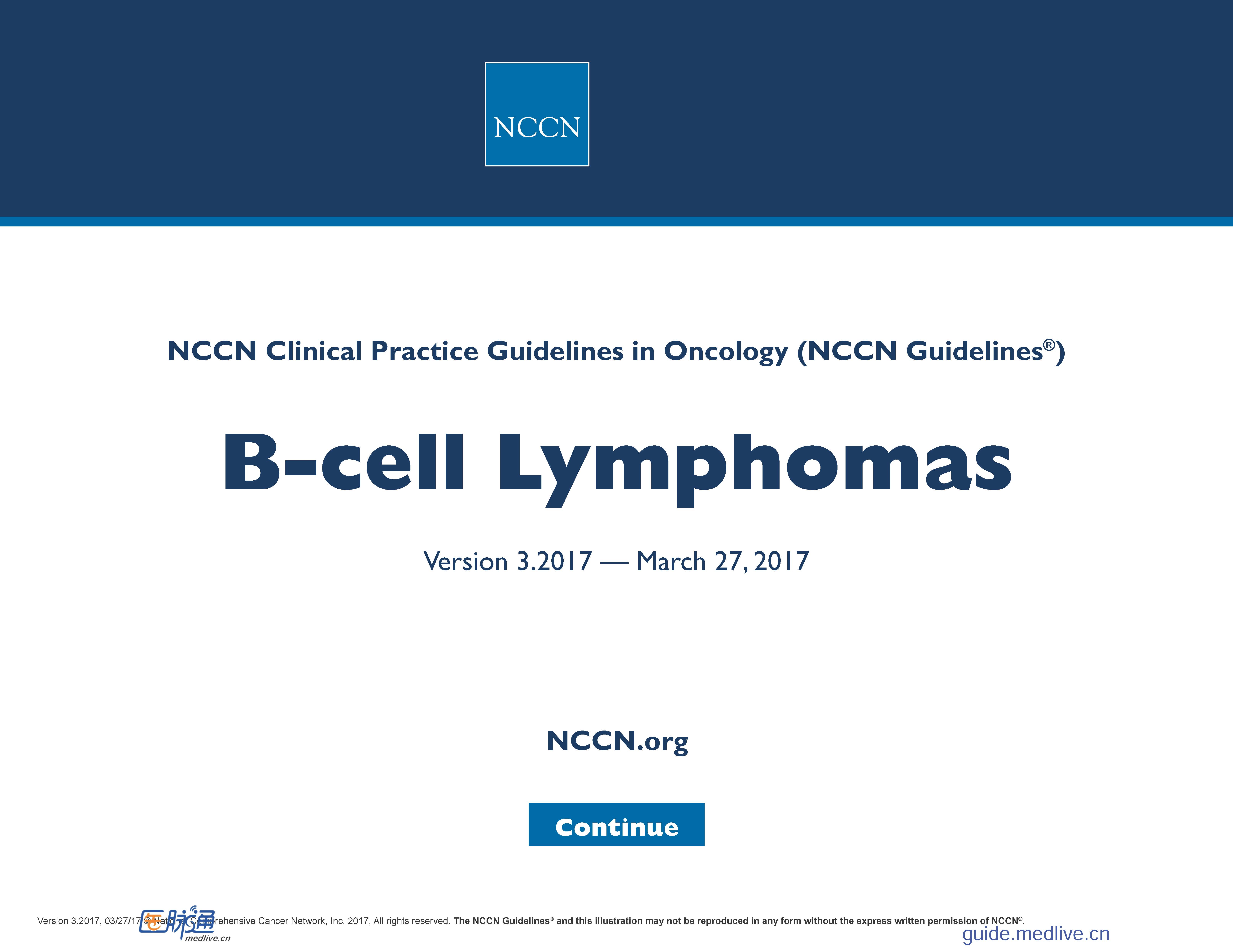 NCCN临床实践指南：B细胞淋巴瘤（2017.V3）.pdf.V3_页面_001.jpg
